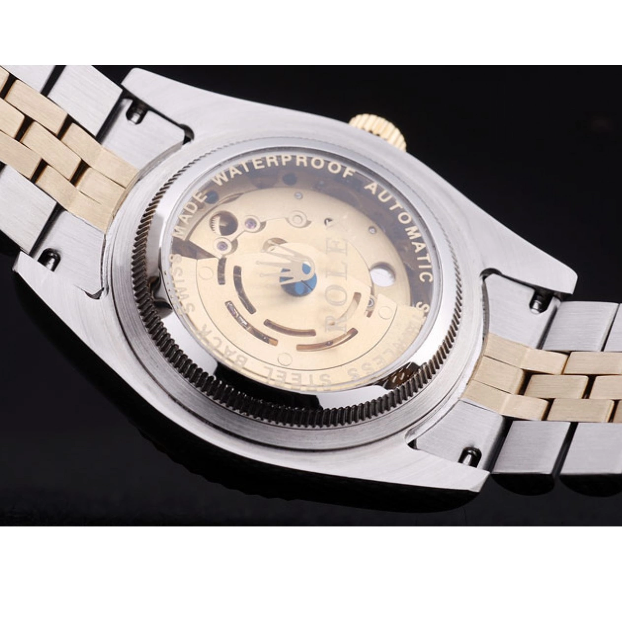 Aaa replica watch Datejust Rolex Ribbed Gold 7452 Bezel Dial Diamonds 0821